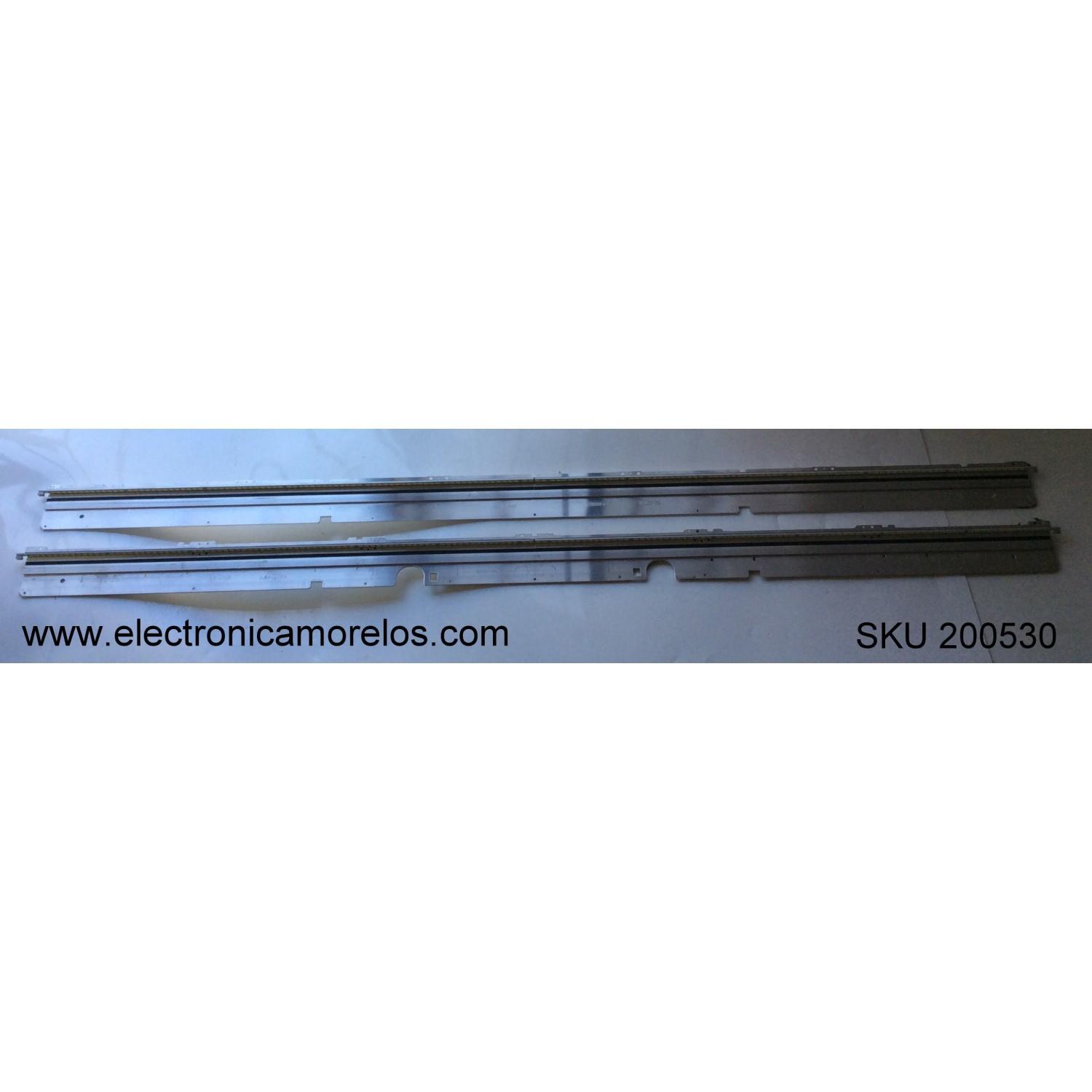 KIT DE LED (2 PIEZAS) PARA TV SAMSUNG / NUMERO DE PARTE SLED 2010SVS55 120 / 240HZ_80 / LJ64-02386A / LJ64-02391A / BN61-15535A / MODELOS UN55C5000QFXZA / UN55C6300 / UN55C6400 / UN55C6500 / LH55LBS ((MEDIDAS1.24M X 07CM))